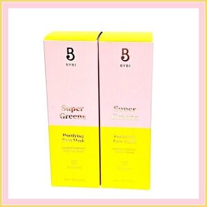 2 x BYBI Super Greens Purifying Face Mask 2.0 fl oz Vegan Plant